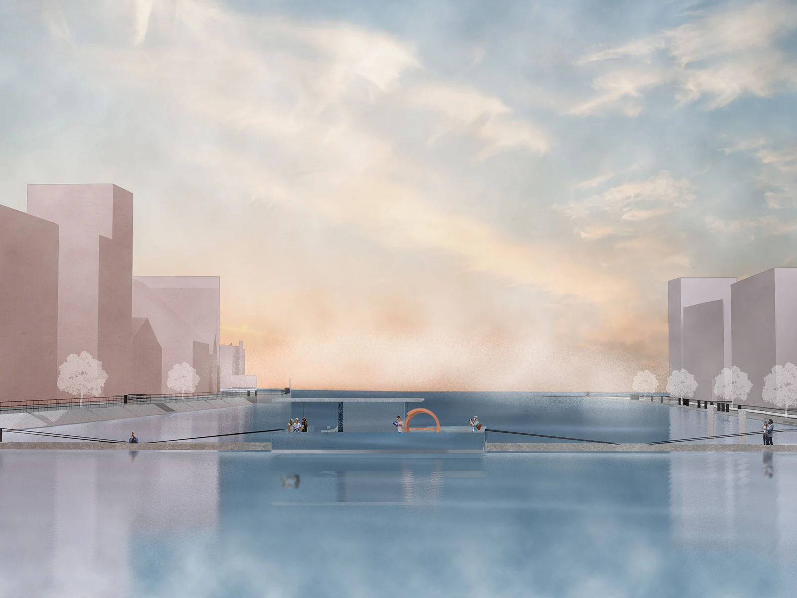 Multiple Commissioning 'Pedestrian connection in Duisburg inner harbor' - 3rd Prize — Amelie Rost
